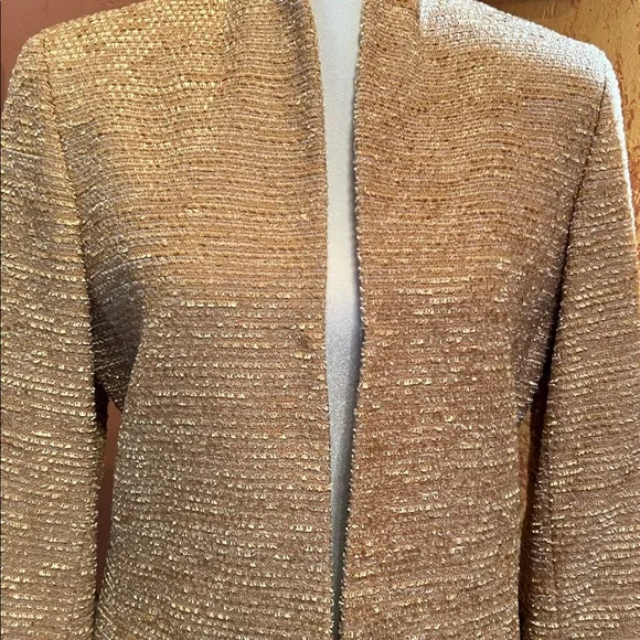 Josephine Chaus Gold Textured Wool Jacket - Picture 4 of 16